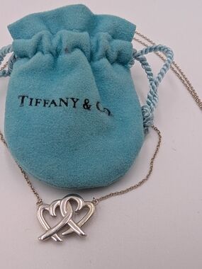Tiffany & Co. Double Heart Pendant Necklace
